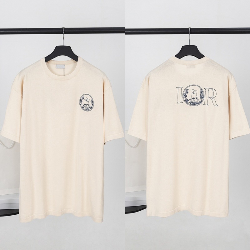 スポットハイバージョン Dijia S25 夏新作刺繍プリント Djia 高級トレンドシリーズカジュアル男女半袖 Tシャツ|undefined