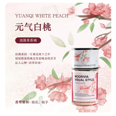 Car Aromatherapy High-end Lasting Camellia Eau De Toilette Ornaments Anti-motion Sickness and Odor Purification Air Car Fragrance (Car Perfume Aromatherapy) - fresh-berlin-vitality-white-peach