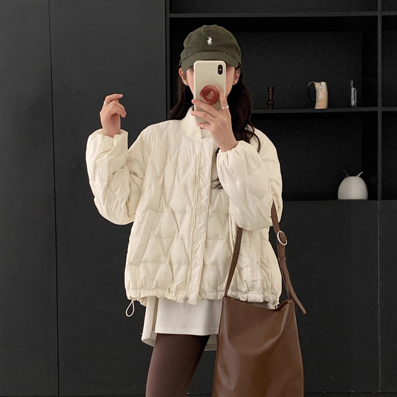 2025 Winter New Style 90 White Duck down Lightweight down Jacket Women's Loose Easiest for Match Baseball Collar Casual Commuting Portable Jacket