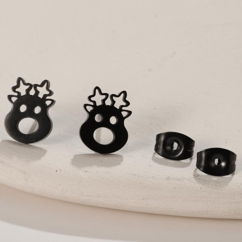 304 Stainless Steel Material Animal Pattern PVD Coated 18K Gold Real Gold Plated Animal 304 Stainless Steel Waterproof Non Tarnish Ear Studs