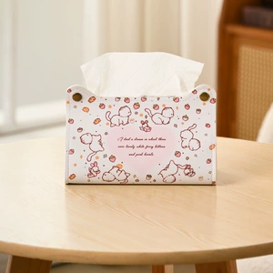 Home tissue box for living room, creative dining room, cartoon kitten, car tissue storage, cute heart-shaped cat tissue box set