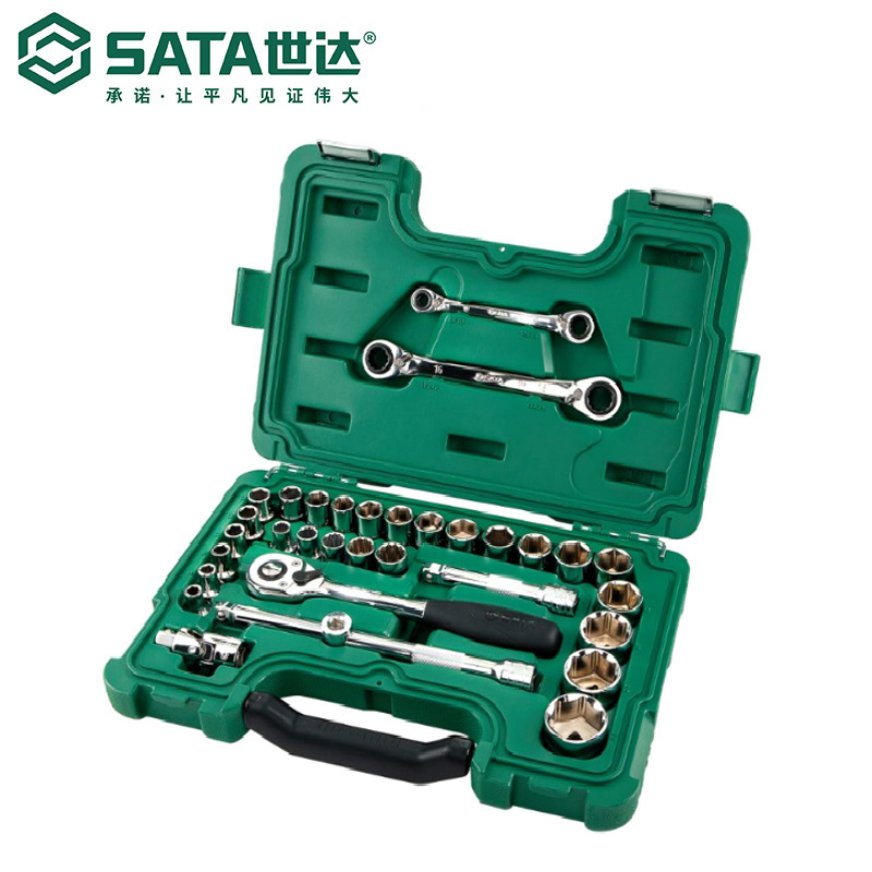 【含税】供应SATA世达工具32件12.5MM系列套筒组套09099