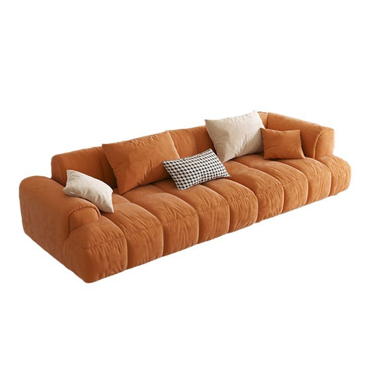 Sofá de tela de marshmallow puff gato agarrar tela estilo francés crema viento pequeño sala de estar moderno simple sofá de nube