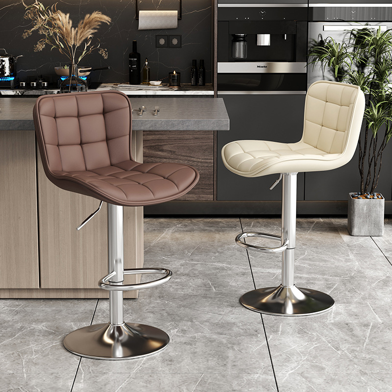 Silla de bar lujoso de alta calidad silla de bar elevadora alta silla de cajero de recepción silla de bar moderna simple