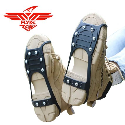 户外冰爪鞋套冰地雪地攀岩鞋登山雪爪5齿8齿10齿冰爪防滑鞋套