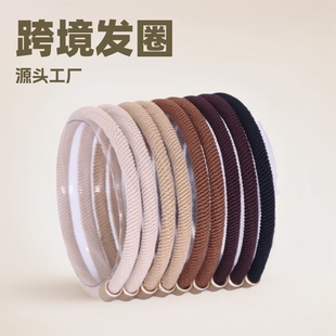 Basic Hair Ring Simple Advanced Style Hair Rope High Paytail Hair Strap Women's Hair Accessories High Elastic Durable Hair Rope