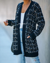 2021冬季新款欧美大码女装速卖通亚马逊时尚高端开衫中长款外套女