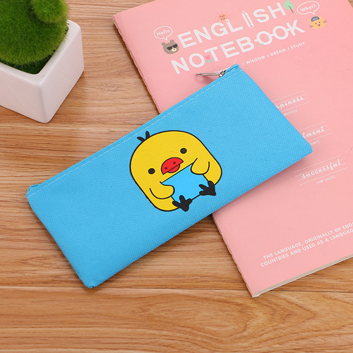 Creative cartoon canvas pencil bag high quality Oxford cloth coin purse stationery bag student stationery pencil bag manufacturer wholesale