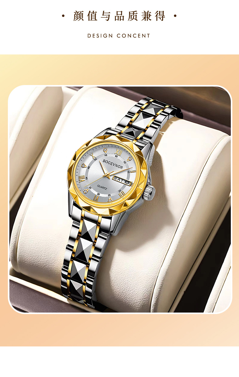 Men's Waterproof Luminous Dual Calendar Fashion Watch for Men and Women, TikTok Amazon Foreign Trade Cross-border Watch