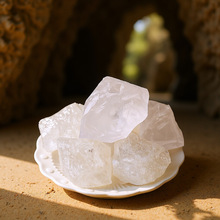 天然白水晶原石香薰扩香石石头矿石原料鱼缸盆栽摆件DIY景观装饰