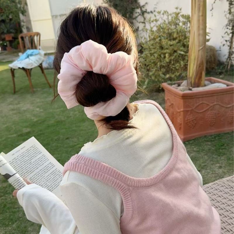 女性用の優しくて柔らかいパフインテースヘアゴム、レイジースタイルのヘアゴム、リボン、万能ヘアロープ、ゴムバンド、ヘアアクセサリー、夏|undefined