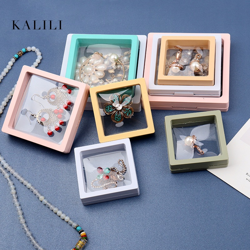 PE film suspension counter display box jewelry rack bracelet packaging Buddha beads acrylic transparent box props