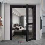 铝合金PT门PD门玻璃门平开推拉门厨房门厕所门通道阳台门时尚轻奢