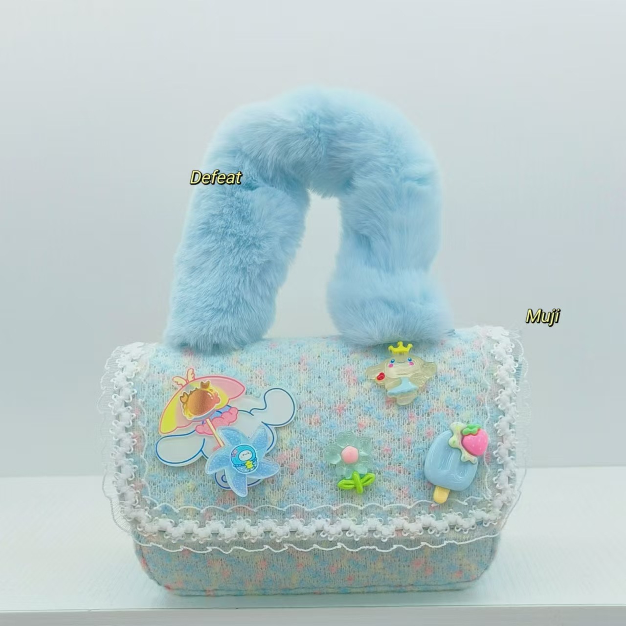 Bolso de peluche, bolso de hombro, bolso de cinturón, bolso de cambio, bolso de accesorios, bolso de princesa, bolso para niños.