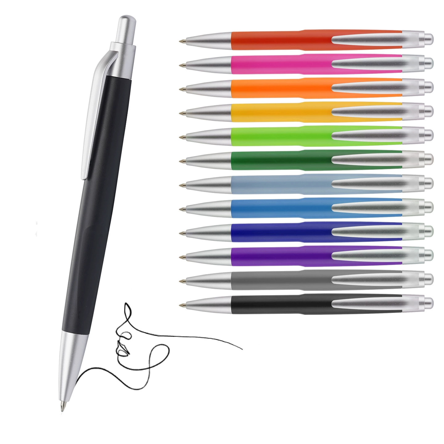 Ручка шариковая для офиса, с логотипом на заказ, для рекламы, гостиниц, конференций, подписи, пластиковая, масляная, канцелярские товары