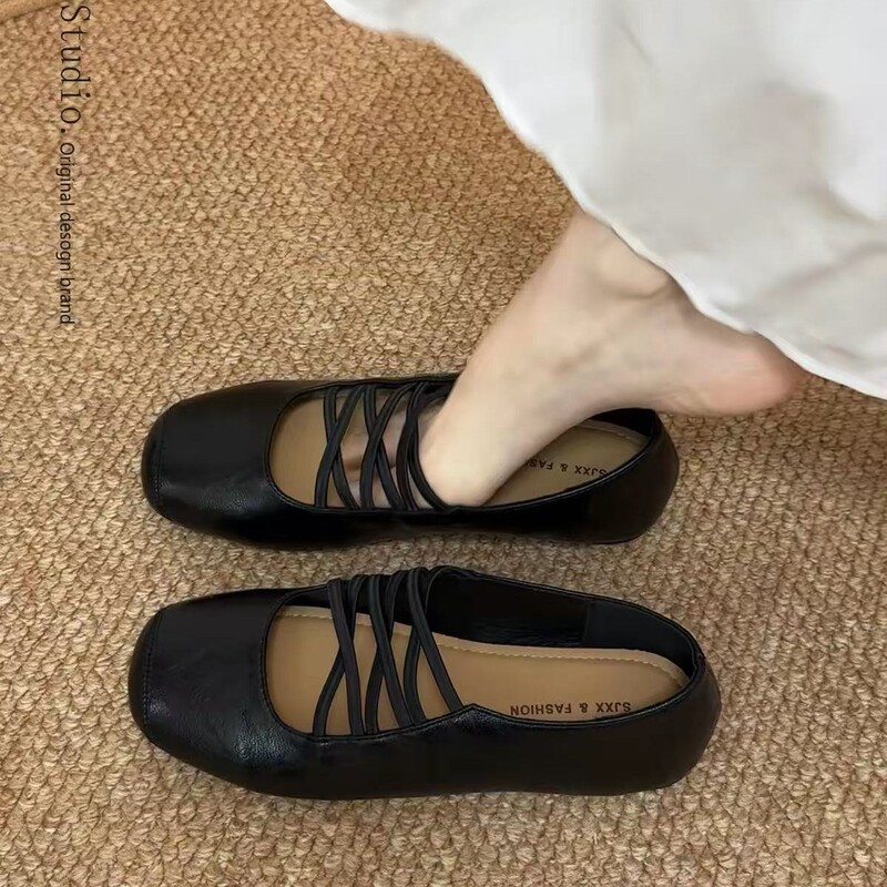 French-style retro cross-strap shallow Mary Jane shoes for women, 2026 summer new versatile comfortable soft-soled shoes French-style retro cross-strap shallow Mary Jane shoes for women, 2026 summer new versatile comfortable soft-soled shoes
