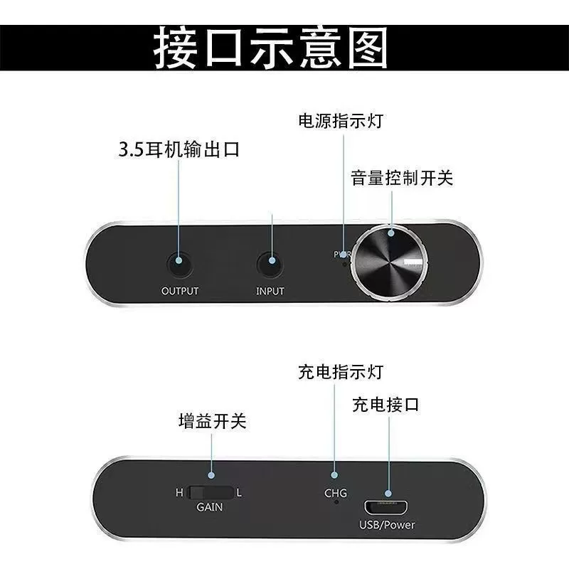 Bluetooth HIFI портативный усилитель для наушников otpsus 3.5, регулятор громкости для низких уровней, усилитель для гарнитуры