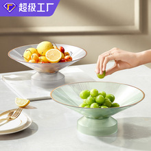 家用塑料高级感轻奢风水果盘简约风小吃茶点盘简易现代小茶台批发