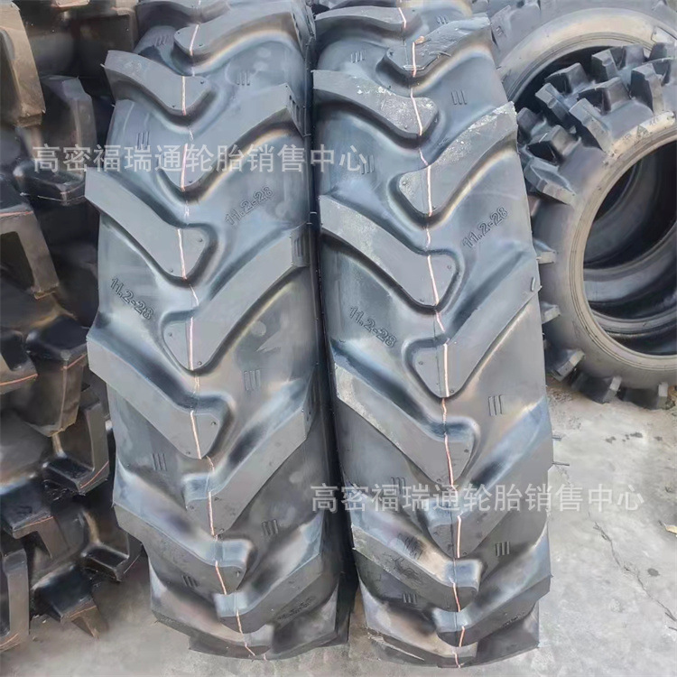 农用手扶拖拉机轮胎11.2-28人字花纹旱田专用斜交充气轮胎11.2-28