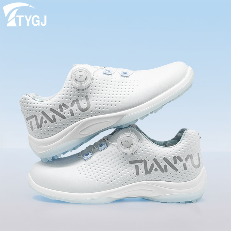 제조업체 도매 골프 신발 숙녀 미끄럼 방지 신발 고정 손톱 여성 신발 회전 버튼 탄성 신발 끈 운동화