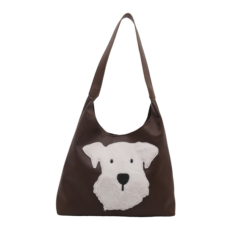 Simple y de alto valor exterior de moda bajo la axila 2024, otoño y invierno nuevo estilo coreano de gran capacidad de bolso de hombro de dibujos animados