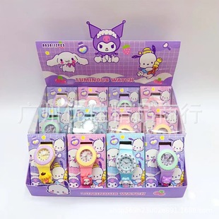Cartoon Girl Heart Pointer Gift Box Watch Cute Macaron Color Patch Watch Student Fun Pointer Table Prizes