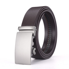 高檔頭層牛皮皮帶男士腰帶自動扣純牛皮簡約休閒百搭商務男式褲帶