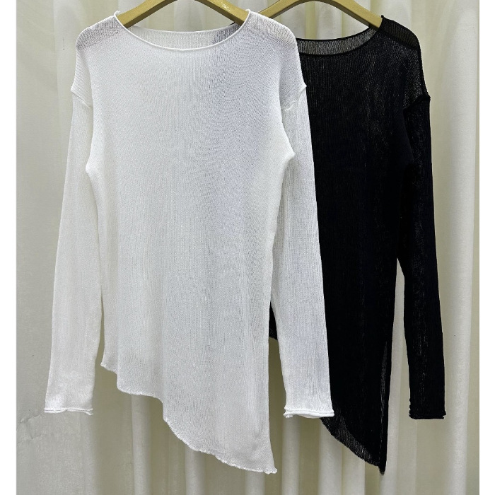 This year's popular trend is beautiful thin sweaters, gentle soft sticky knitted base shirts, long sleeved tops for_voghion.com