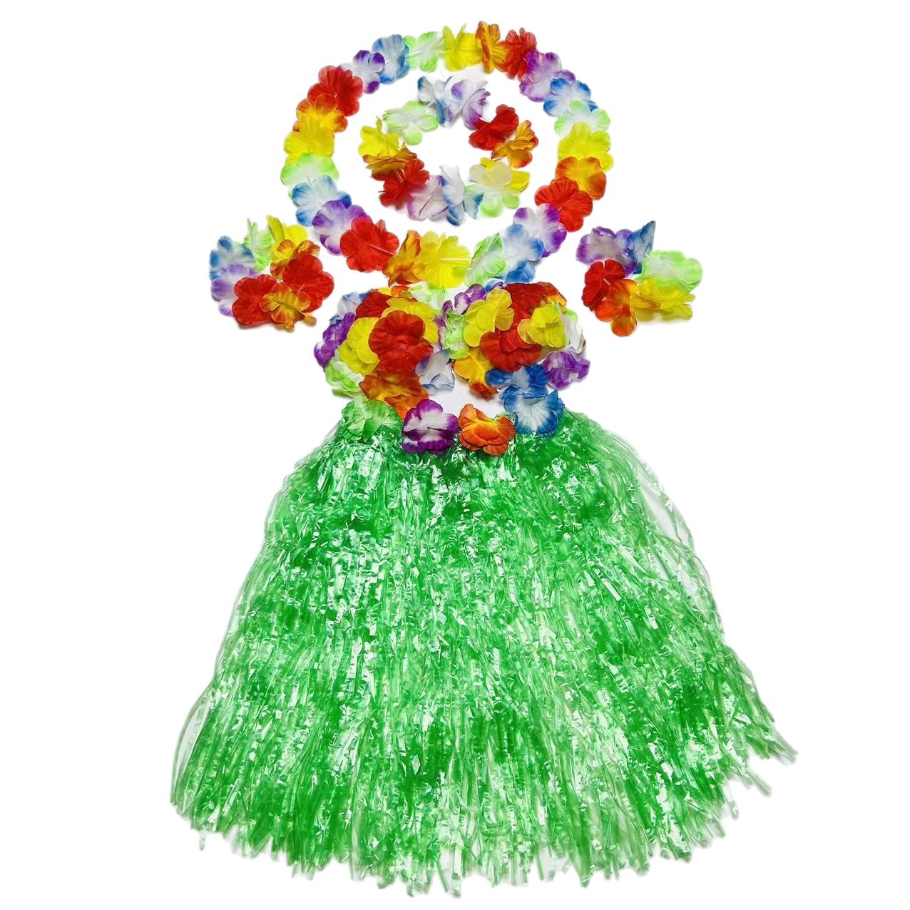 24 pares de flores transfronterizas flores 12 pares de flores 6 pares de falda hawaiana set de baile del día de los niños vestido de fiesta