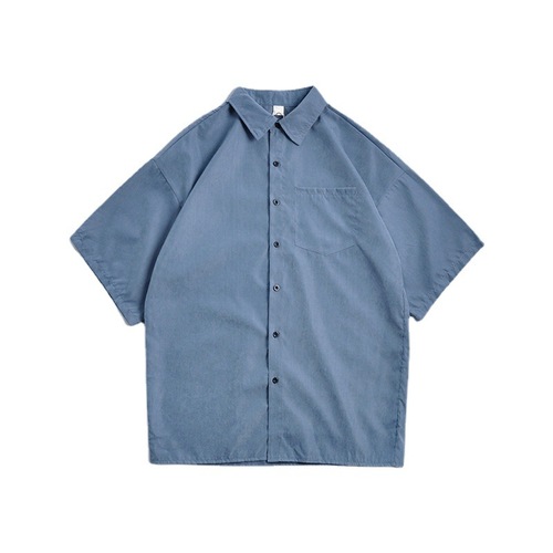 Men's Short Sleeve Shirt, Hong Kong Style, Japanese Summer, Five-Button Collar Top, Korean Version, Trendy, Instagram Hipster Style, Casual Jacket