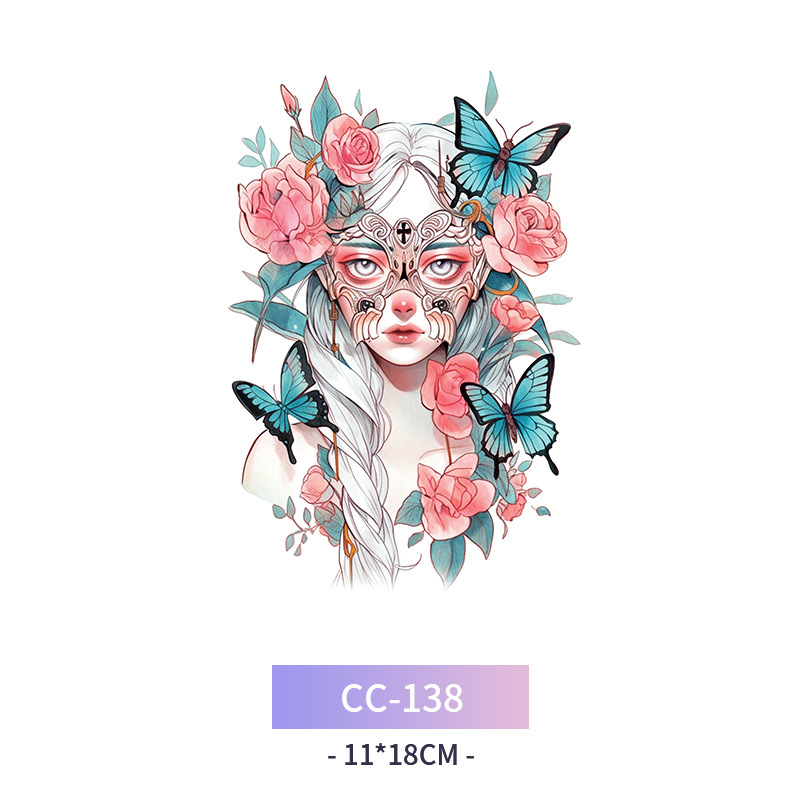 Transfronterizo en stock al por mayor de halloween colorido mariposa tatuaje pegatinas simulación sangrienta cicatriz pegatinas divertidas pegatinas impermeables