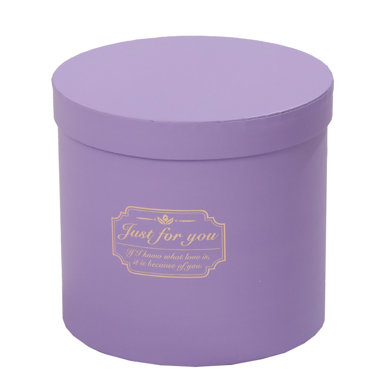 Día de San Valentín chino flor caja redonda cilindro portátil con cubo Mini cubo de la flor caja de regalo en stock