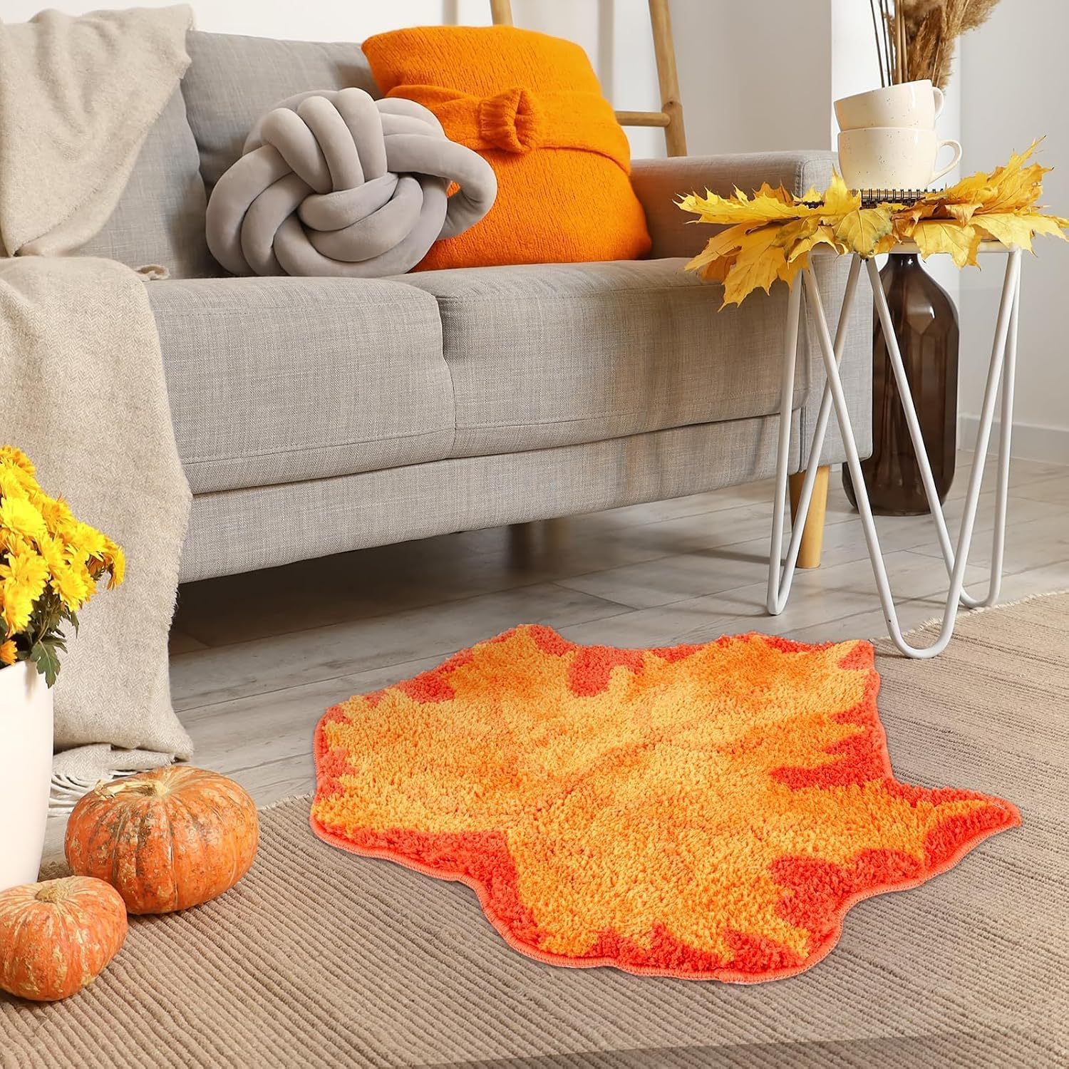 Cross-border Amazon Autumn Pumpkin Living Room Sofa Coffee Table Bedroom Bedside Soft and Comfortable Dirt-resistant Wear-resistant Floor Mat
