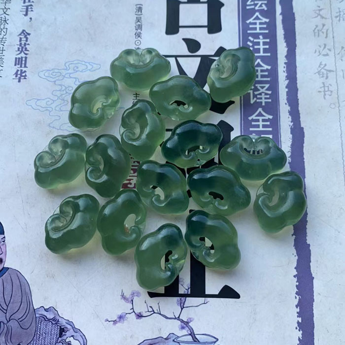천연 옥 루이 잠금 펜던트 수위 길조 구름 잠금 도매 수위 길조 구름 잠금 펜던트 전체 녹색 라이브 상품