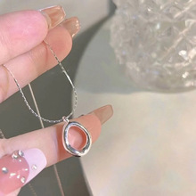 高级年简约水滴ins风新款不规则气质百搭2024轻奢锁骨链项链小众