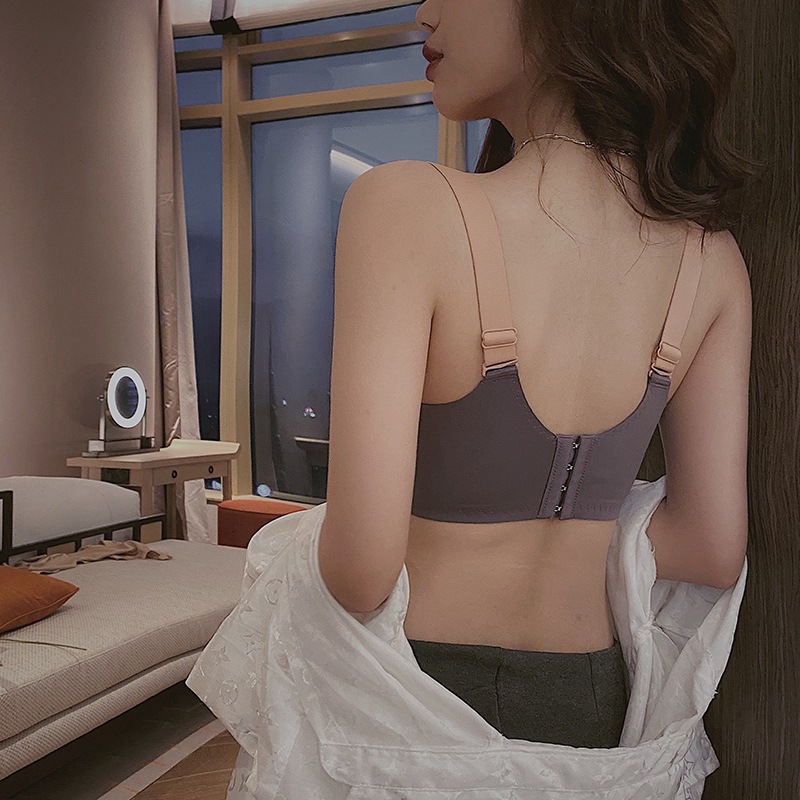 Entidad Tailandia pecho látex push up tipo de ajuste de mama más tamaño inalámbrico Delgado pecho grande que adelgaza la ropa interior para las mujeres