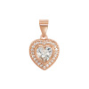 Pendant heart-shaped, genuine design necklace, Korean style, one carat, simple and elegant design