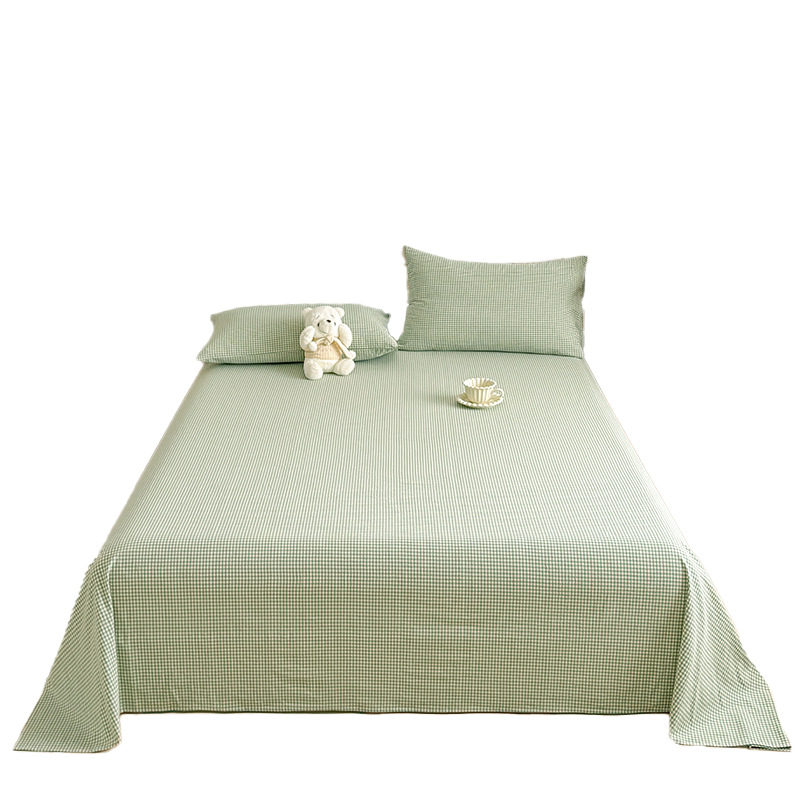 Una clase de sábanas de algodón lavado de algodón de una sola pieza de algodón 100 dormitorio individual doble edredón individual funda de almohada de tres piezas 2025 nuevo estilo