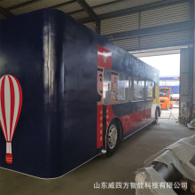 山东大型巴士餐车大众T1铁艺汽车复古车模型道具展示商场仿制真车