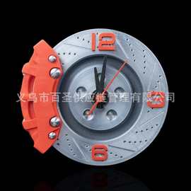 跨境刹车盘卡钳造型汽车机械风挂钟 工业硬核风装饰时钟158