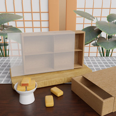 4-grid thick transparent lid cookie packaging box for pineapple cakes, snowflake candies, and candy canes, snack gift box