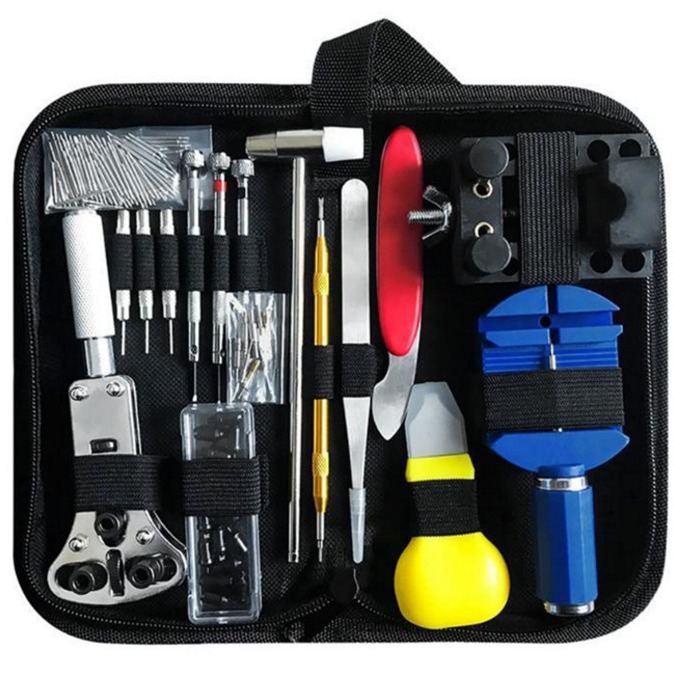 修表工具 手表维修工具包 工具套装 147件表工具 拆卸换电池组合