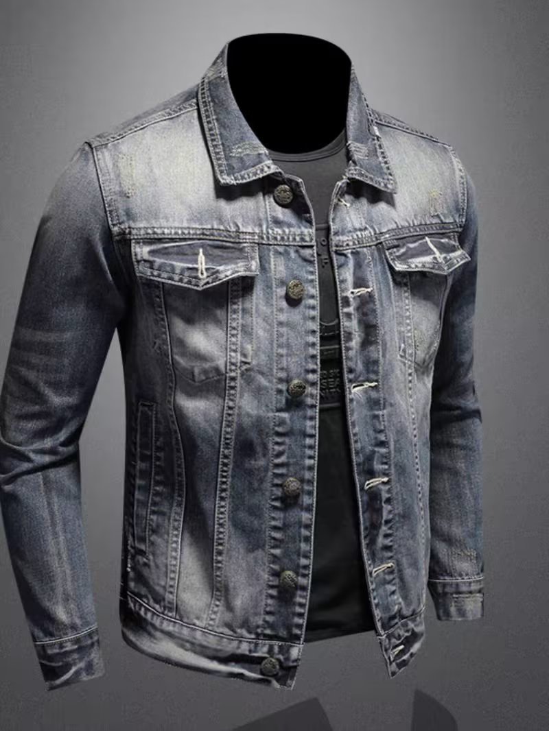 QFV507045555501<2 QFV507045555501<2 Giacca in denim da uomo retrò europeo e americano 2023 taglie forti, vestibilità slim, moda casual, personalità primavera autunno_voghion.com