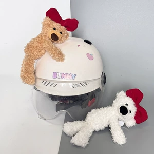 Ski Helmet Cover Decoration Bear Bow Accessories Full Helmet Teddy Bear