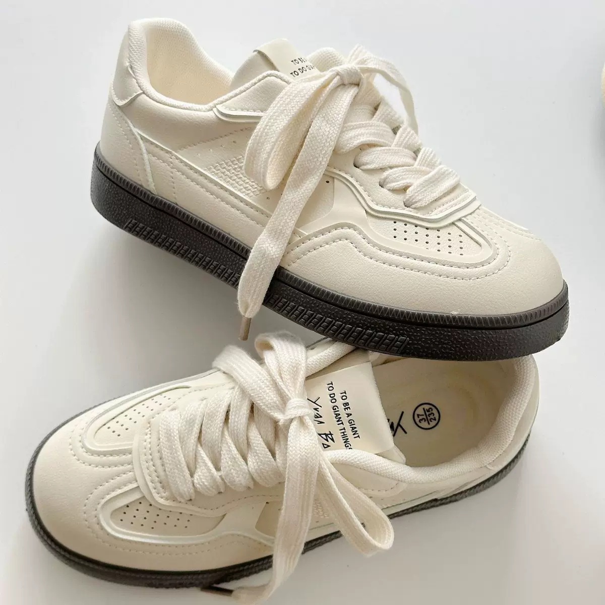 韩版德训鞋女2025夏季新款复古百搭平底透气学生党休闲板鞋休闲鞋