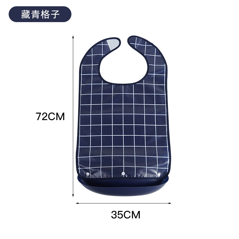Baberos para personas mayores, batas para adultos, toallas impermeables y resistentes a las manchas, baberos grandes para comer, delantales, baberos a cuadros
