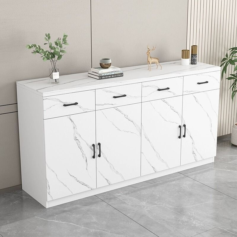 Shoe cabinet for home entrance, large-capacity storage cabinet, rock slab cabinet, tea cabinet, balcony cabinet, modern sideboard