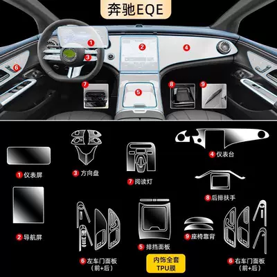 22-25 Mercedes-Benz Eqe350/Amg Center, Car interior film - 22-25-mercedes-benz-eqe-full-set-of-tpu-soft-film