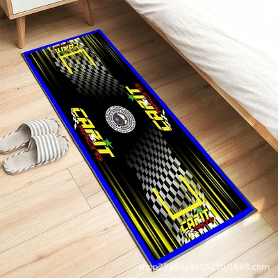 Avtomobil döşəmə paspasları — Logo Print, Bedroom Decoration Bedside - mt49-40120cm-crystal-velvet-dot-plastic-bottom