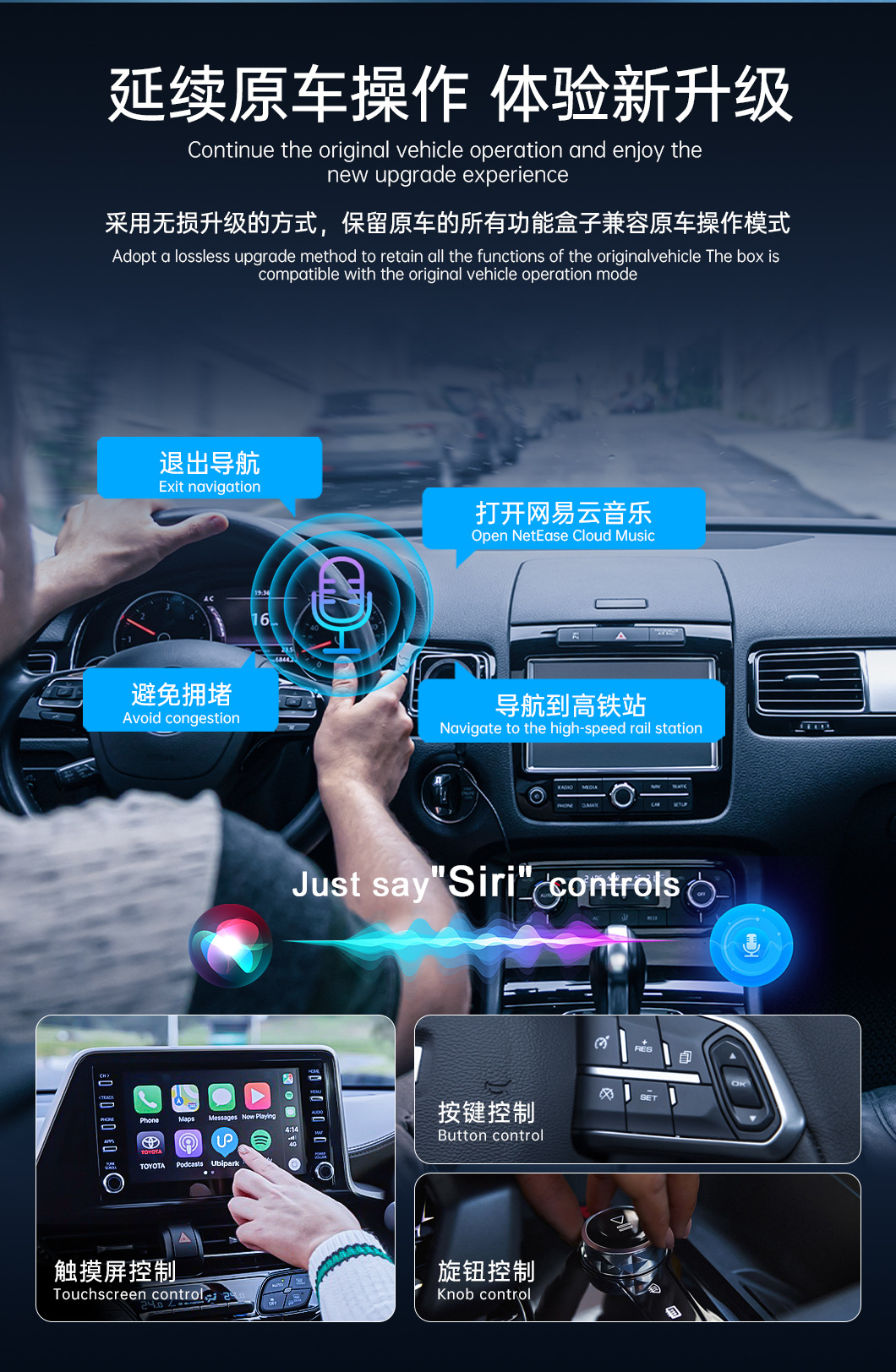 Best-Selling in Europe and America, 5-in-1 Mirror Screen Projection Carplay Module, Smart Car Connectivity Box, Dual-Band Carplay Box